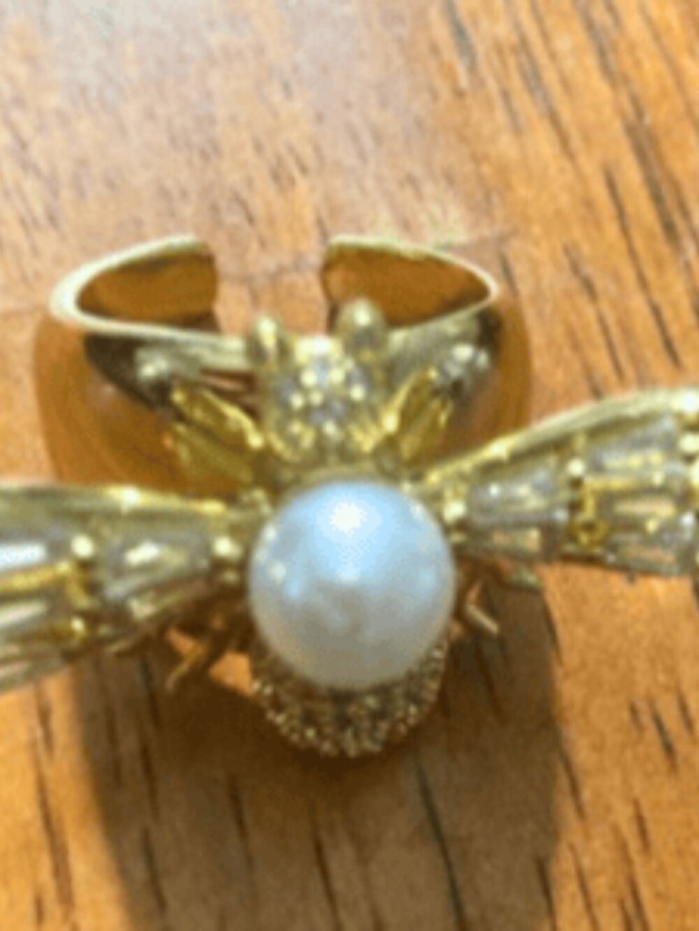 Bee Ring - Copper and Cubic Zirconia